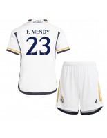 Real Madrid Ferland Mendy #23 Domácí dres pro děti 2023-24 Krátký Rukáv (+ trenýrky)